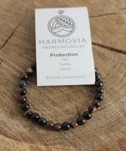 Bracelet Protection Tigre Taureau Faucon 6mm
